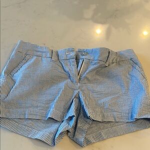 Southern Tide Light Blue and White Striped Shorts